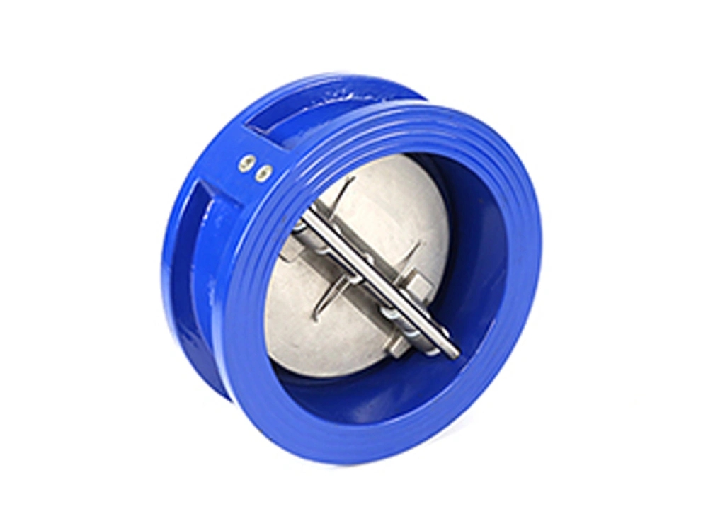 Wafer type double disc swing check valve